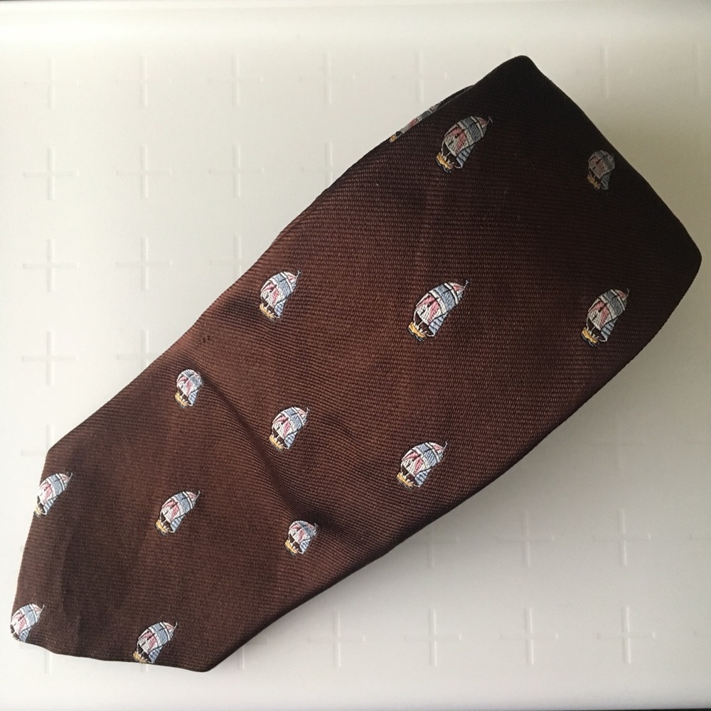 Vintage Neiman Marcus tie with sail boat print